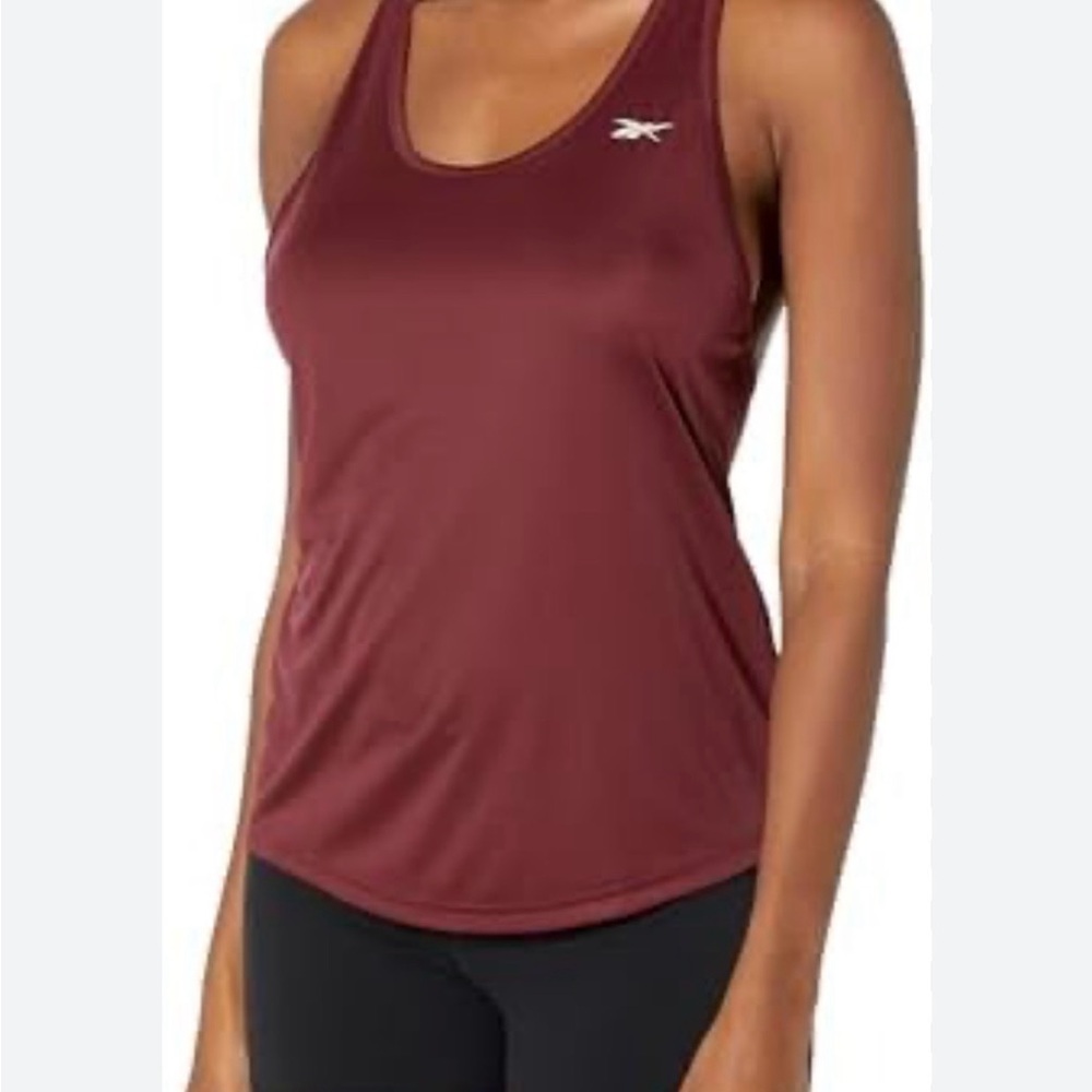Reebok ID Train Mesh Back Tank Maroon Size Small Adult Women NWT